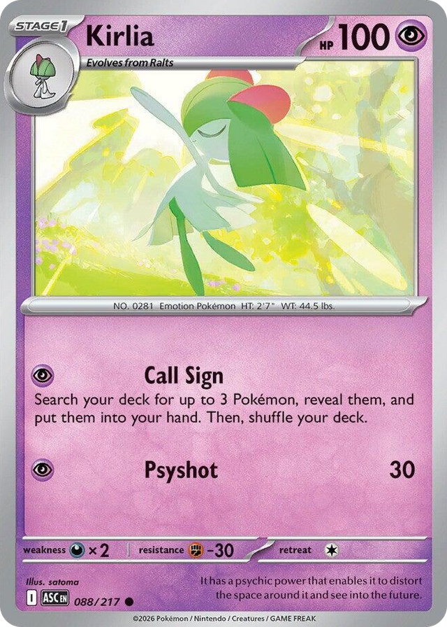 0088 Kirlia Common Ascended Heroes