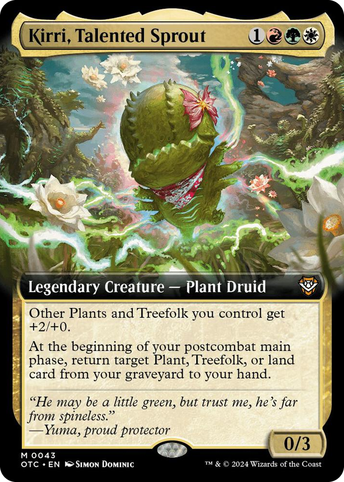 0043 Kirri, Talented Sprout (Extended Art) M Commander: Outlaws of Thunder Junction