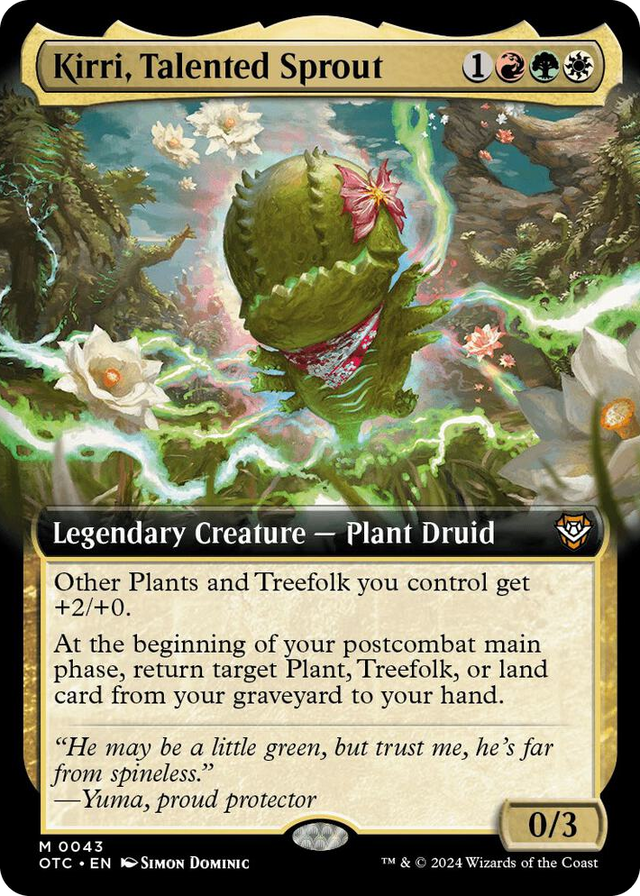0043 Kirri, Talented Sprout (Extended Art) M Commander: Outlaws of Thunder Junction