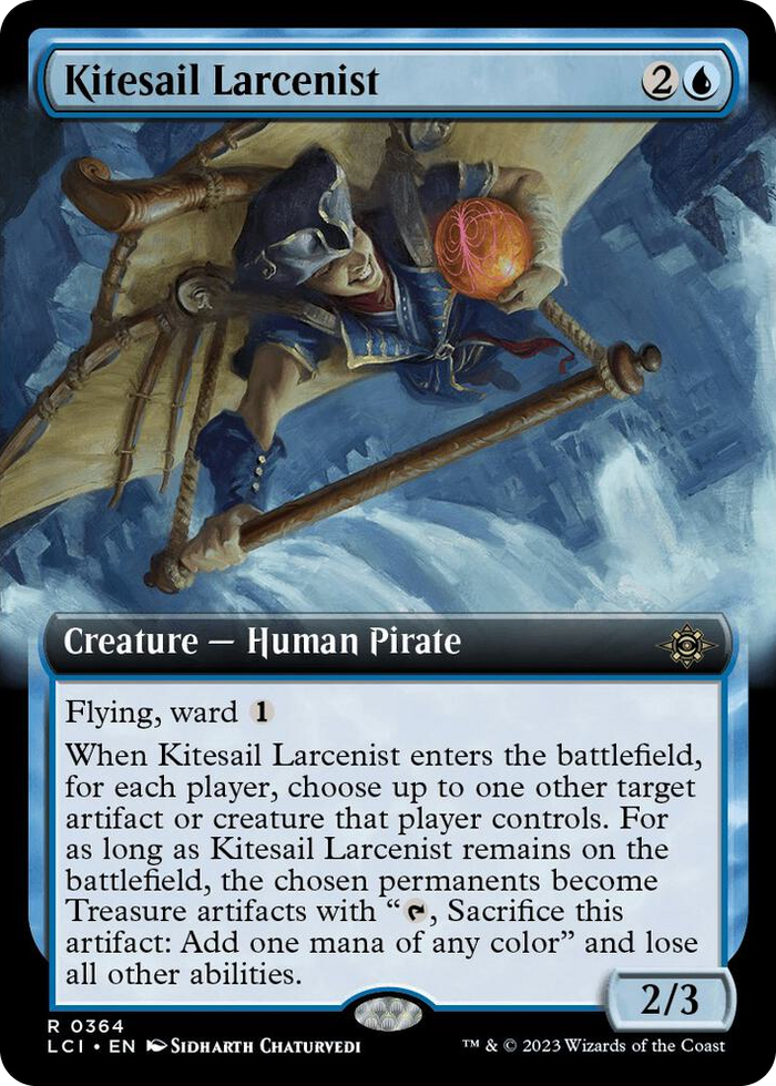 Kitesail Larcenist (Extended Art) #364 R - The Lost Caverns of Ixalan Pokemon card