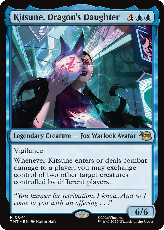Kitsune, Dragon's Daughter #41 R - Teenage Mutant Ninja Turtles Pokemon card