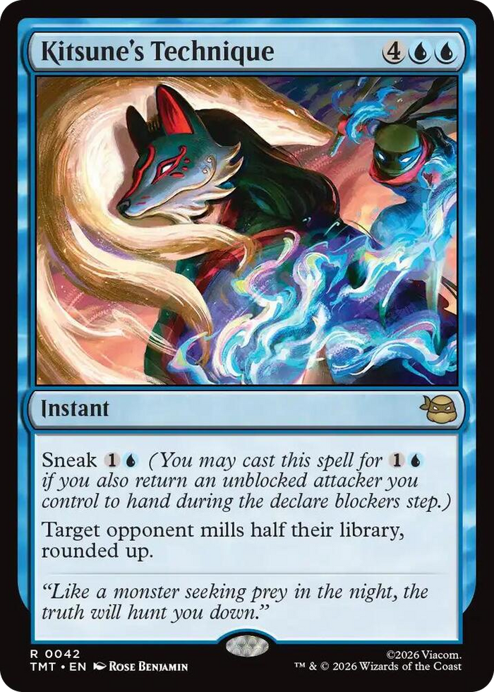Kitsune's Technique #42 R - Teenage Mutant Ninja Turtles Pokemon card