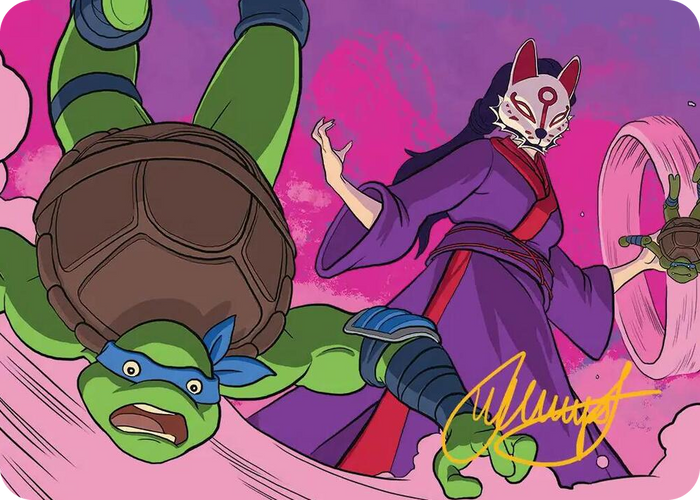 Kitsune's Technique Art Card (Gold-Stamped Signature) #24 S - Art Series: Teenage Mutant Ninja Turtles Pokemon card