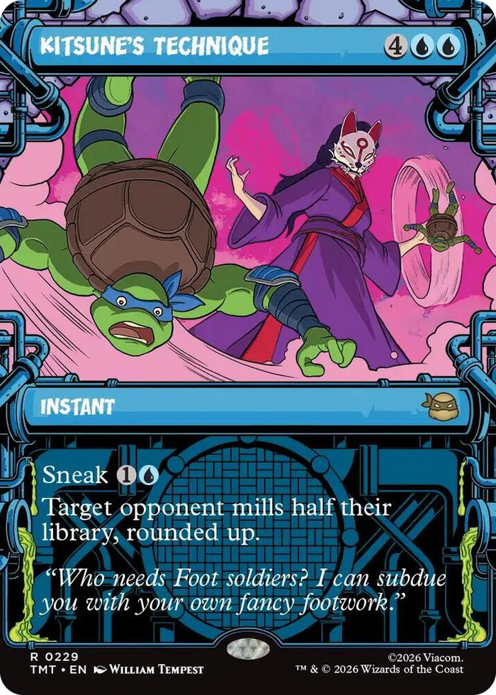 Kitsune's Technique (Showcase) #229 R - Teenage Mutant Ninja Turtles Pokemon card