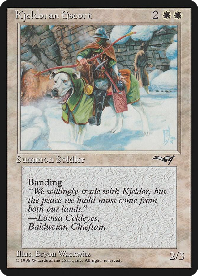 0134 Kjeldoran Escort (Green Blanketed Dog) C Alliances