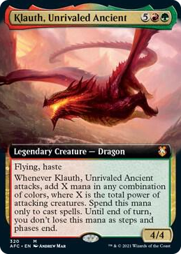 0320 Klauth, Unrivaled Ancient (Extended Art) M Commander: Adventures in the Forgotten Realms