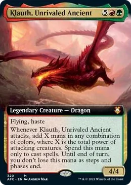0320 Klauth, Unrivaled Ancient (Extended Art) M Commander: Adventures in the Forgotten Realms