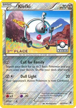 0066 Klefki - 66/119 (Pokemon League) [3rd Place] Promo League & Championship Cards