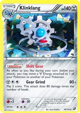 0076 Klinklang - 76/114 (Cracked Ice Holo) Promo Blister Exclusives