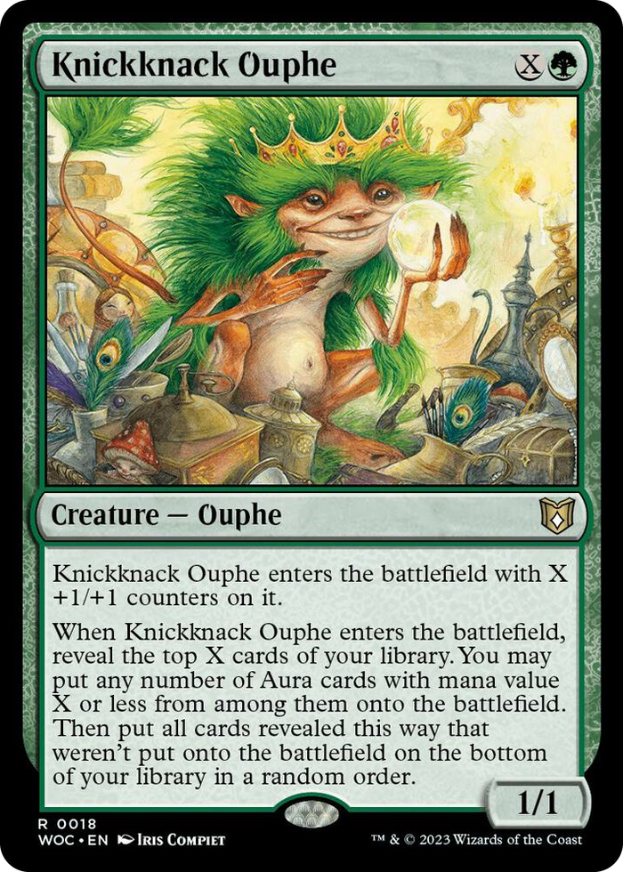 Knickknack Ouphe #18 R - Commander: Wilds of Eldraine Pokemon card
