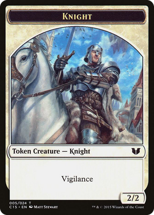 0005 Knight (005) // Spirit (023) Double-Sided Token T Commander 2015