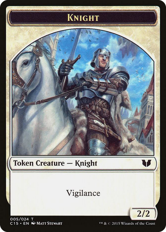 0005 Knight (005) // Spirit (023) Double-Sided Token T Commander 2015