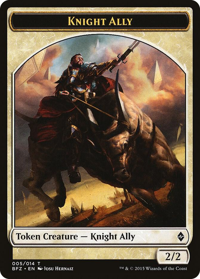 Knight Ally Token #5 T - Battle for Zendikar Pokemon card