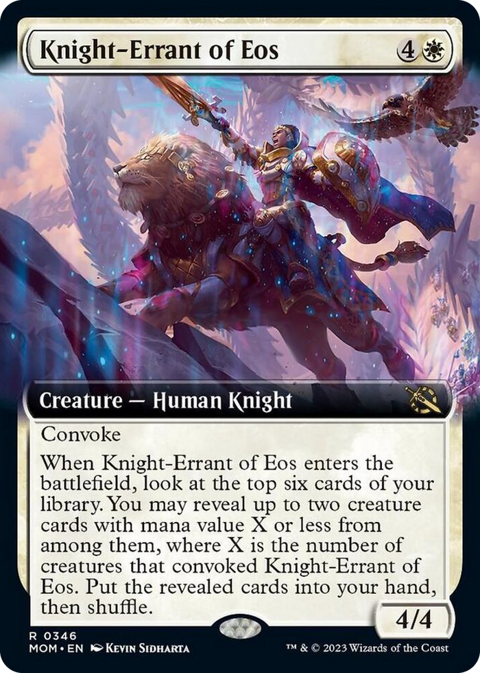 Knight-Errant of Eos (Extended Art) #346 R - March of the Machine Pokemon card