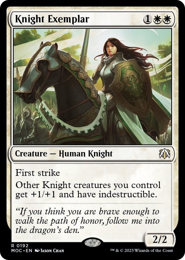 Knight Exemplar #192 R - Commander: March of the Machine Pokemon card