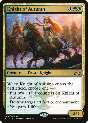 0183 Knight of Autumn R Guilds of Ravnica
