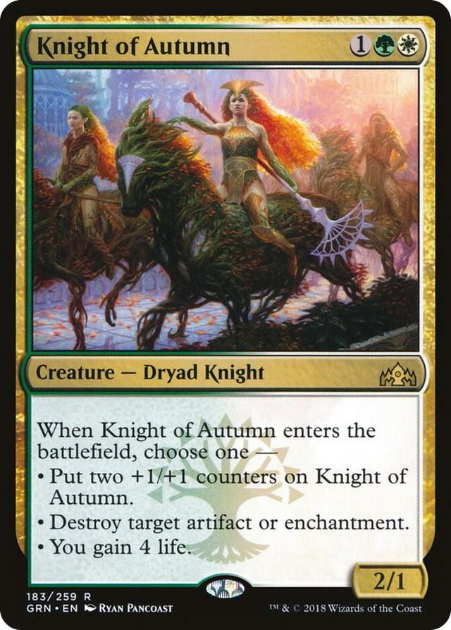 0183 Knight of Autumn R Guilds of Ravnica