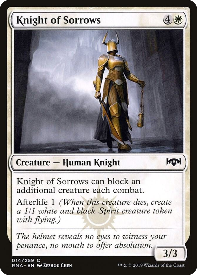 0014 Knight of Sorrows C Ravnica Allegiance