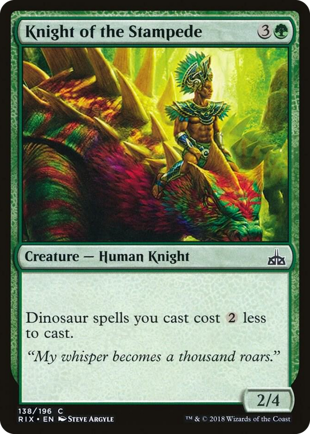0138 Knight of the Stampede C Rivals of Ixalan