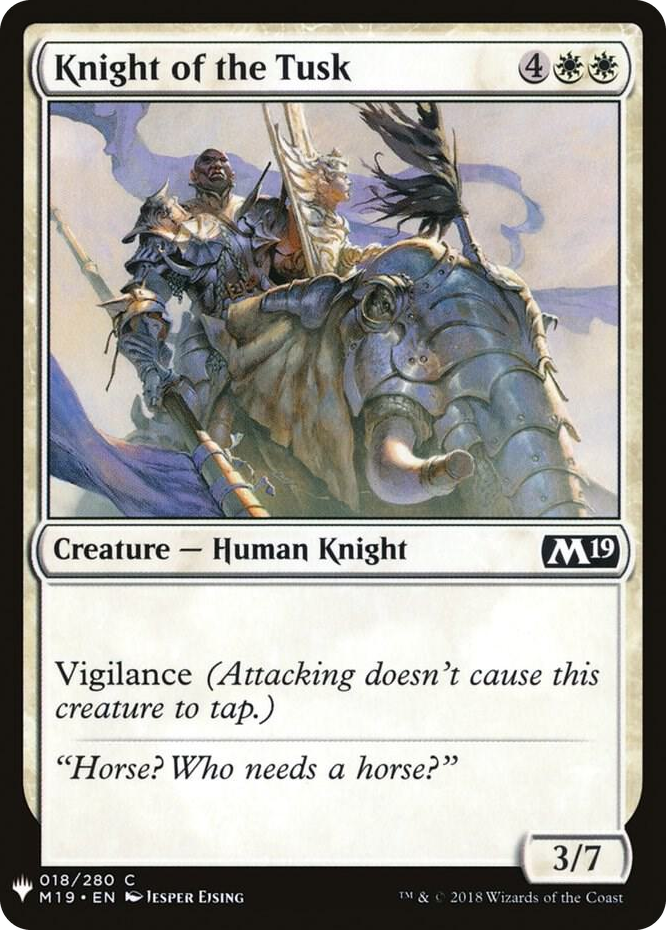 Knight of the Tusk #18 C - The List Reprints Pokemon card