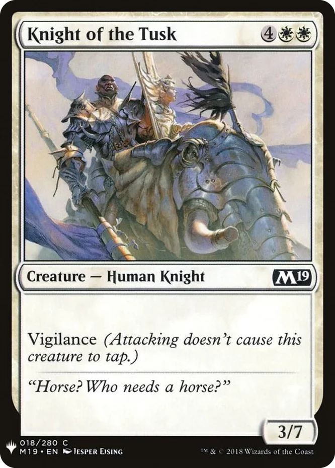0018 Knight of the Tusk C The List Reprints
