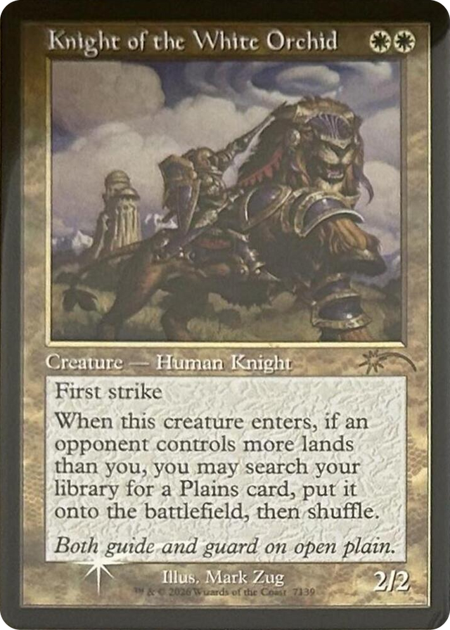 7139 Knight of the White Orchid (Retro Frame) R Secret Lair Drop Series