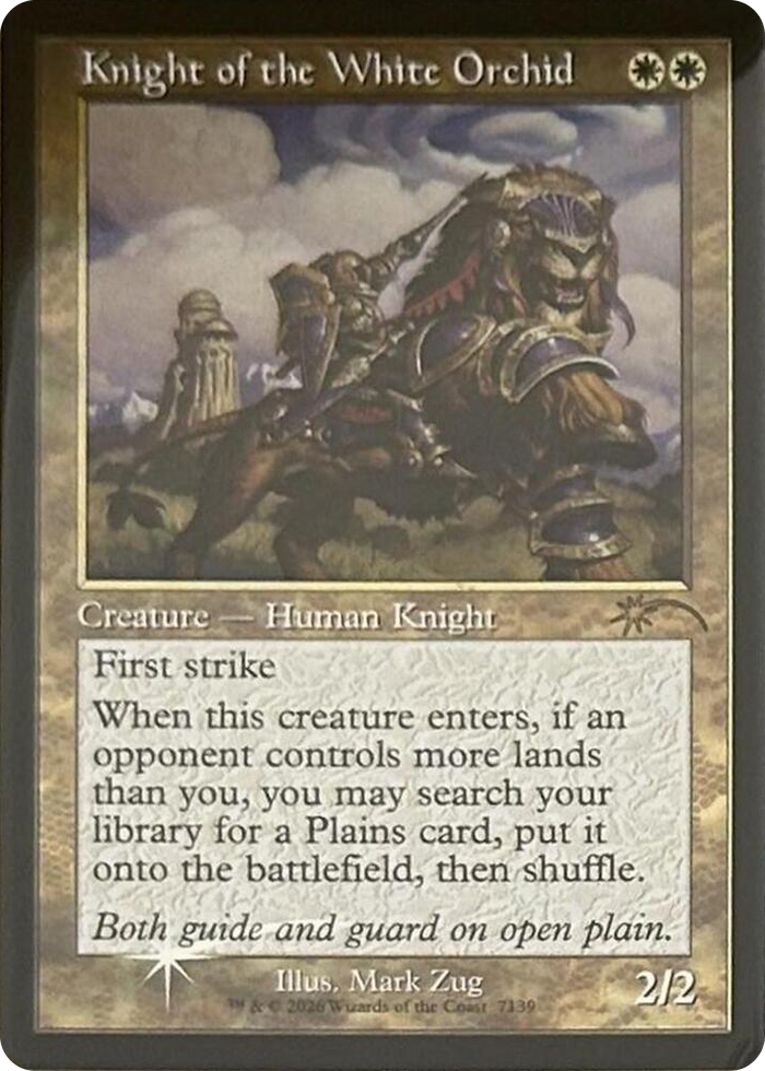 Knight of the White Orchid (Retro Frame) #7139 R - Secret Lair Drop Series Pokemon card