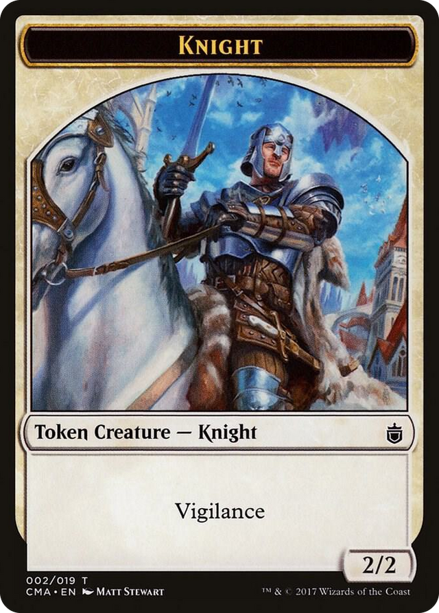 0002 Knight Token (002) T Commander Anthology