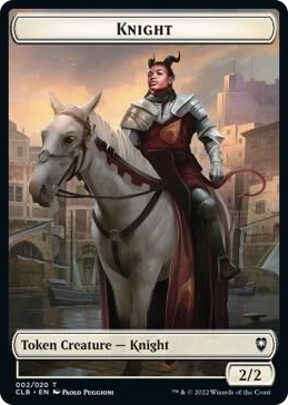 0002 Knight Token T Commander Legends: Battle for Baldur's Gate