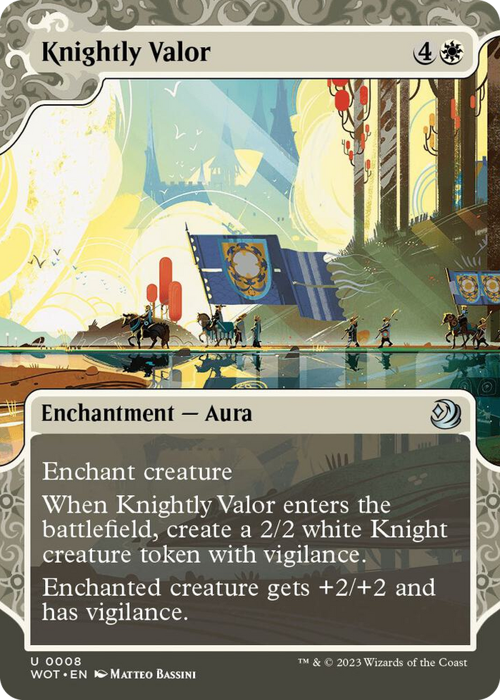 Knightly Valor #8 U - Wilds of Eldraine: Enchanting Tales Pokemon card