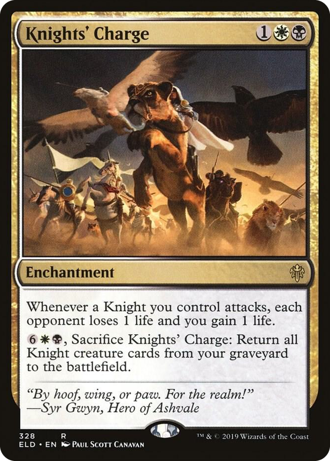 0328 Knights' Charge R Throne of Eldraine