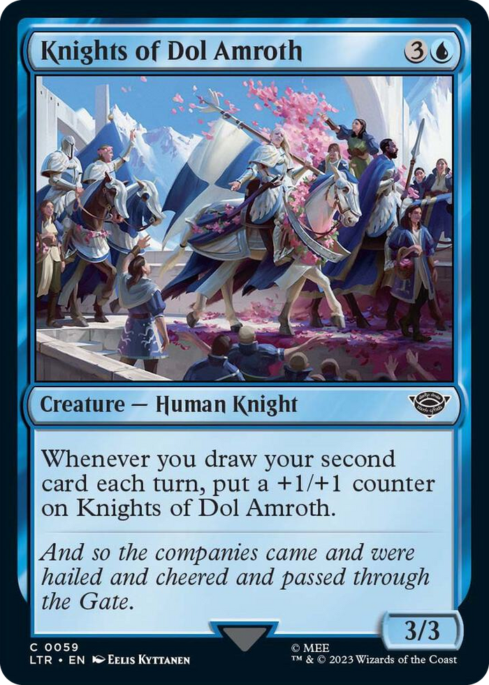Knights of Dol Amroth #59 C - Universes Beyond: The Lord of the Rings: Tales of Middle-earth Pokemon card