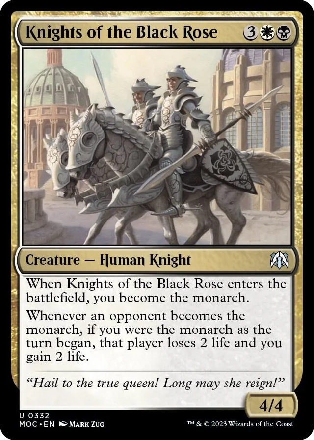 0332 Knights of the Black Rose U Commander: March of the Machine