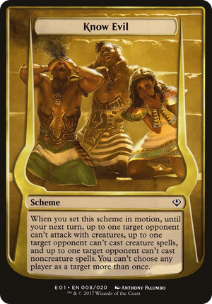 0008 Know Evil (Archenemy: Nicol Bolas) C Oversize Cards
