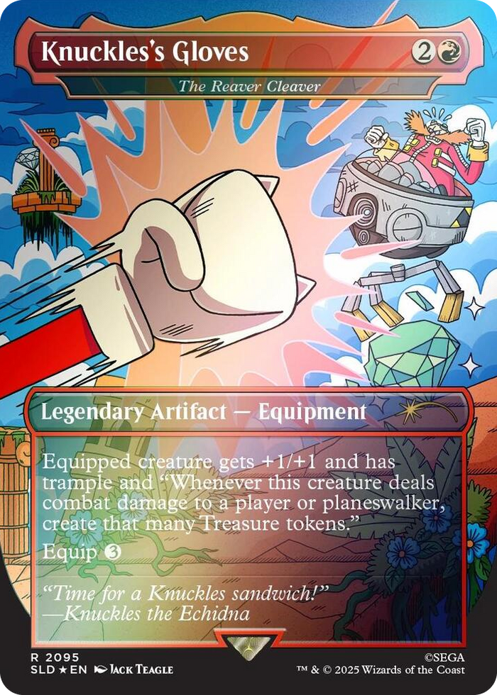 Knuckles's Gloves - The Reaver Cleaver (Rainbow Foil) #2095 R - Secret Lair Drop Series Pokemon card