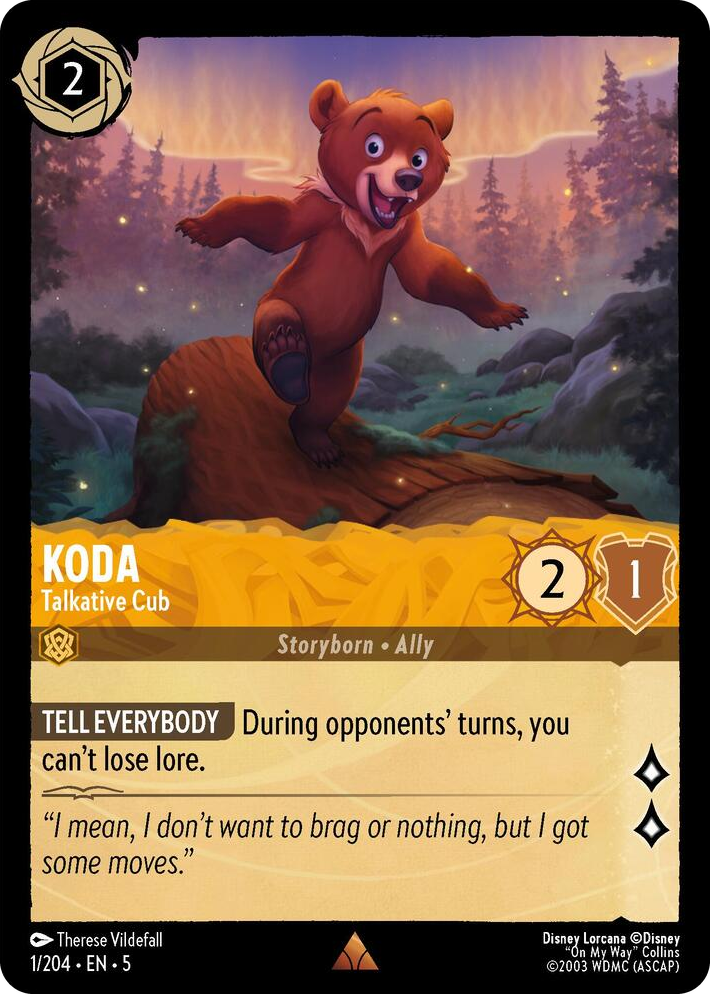 0001 Koda - Talkative Cub Rare Shimmering Skies