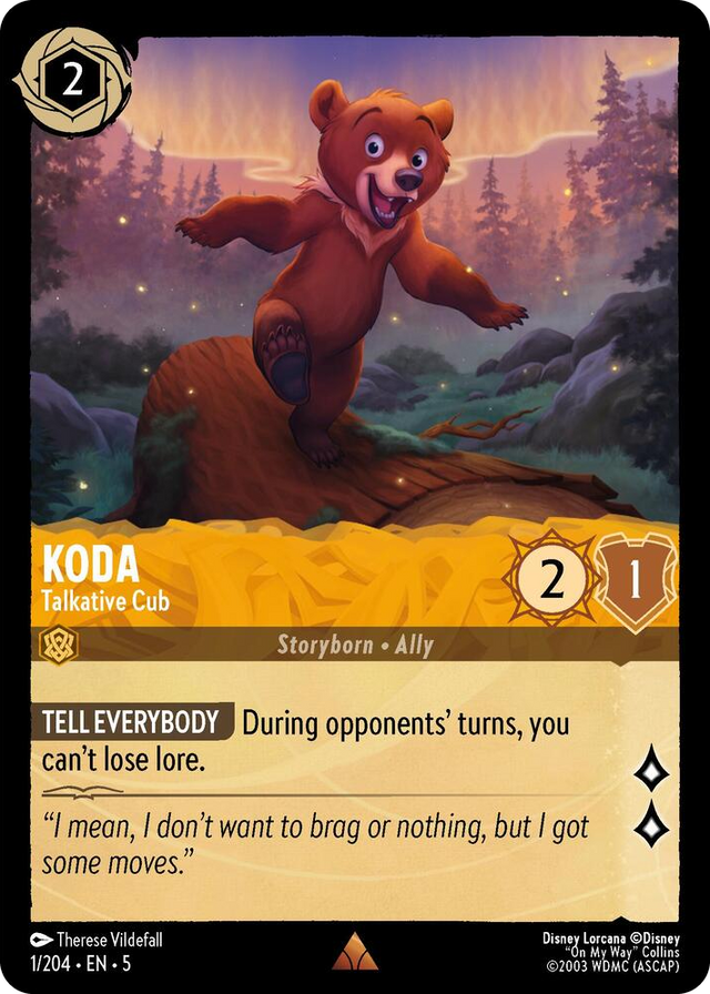 0001 Koda - Talkative Cub Rare Shimmering Skies