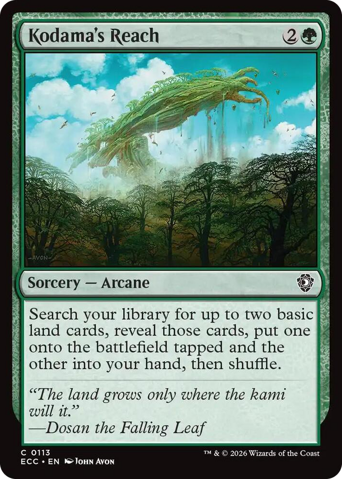 Kodama's Reach #113 C - Commander: Lorwyn Eclipsed Pokemon card
