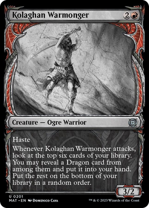 0201 Kolaghan Warmonger (Halo Foil) U March of the Machine: The Aftermath