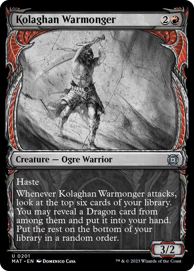 Kolaghan Warmonger (Halo Foil) #201 U - March of the Machine: The Aftermath Pokemon card