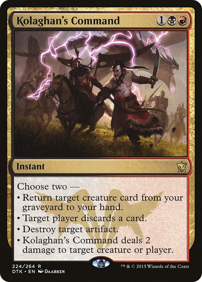 0224 Kolaghan's Command R Dragons of Tarkir