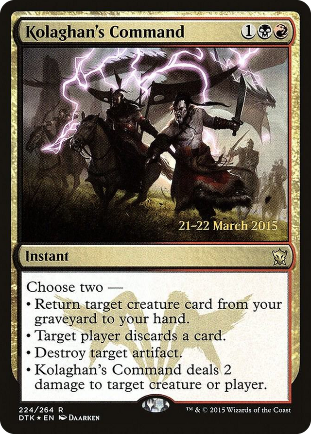 0224 Kolaghan's Command R Prerelease Cards