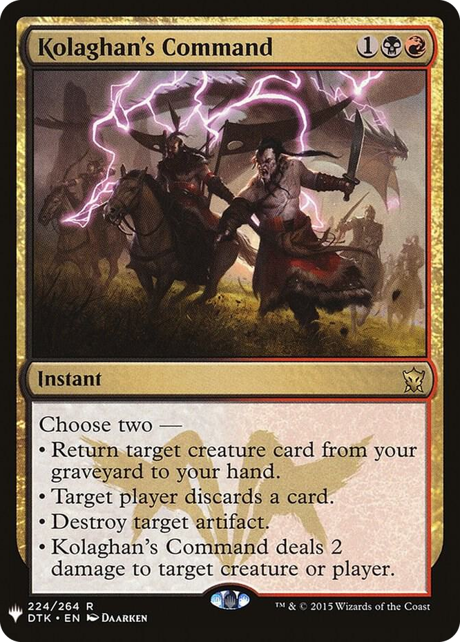 Kolaghan's Command #224 R - The List Reprints Pokemon card