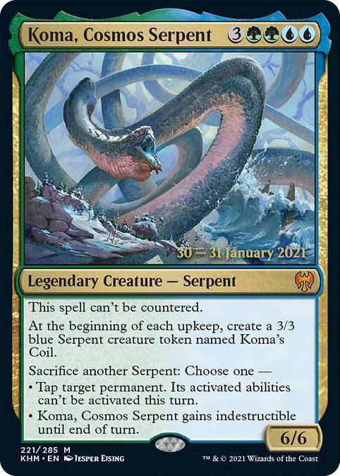 Koma, Cosmos Serpent #221 M - Prerelease Cards Pokemon card