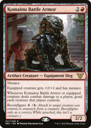 0021 Komainu Battle Armor R Commander: Kamigawa: Neon Dynasty