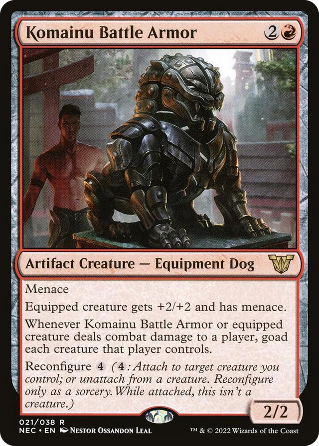 0021 Komainu Battle Armor R Commander: Kamigawa: Neon Dynasty