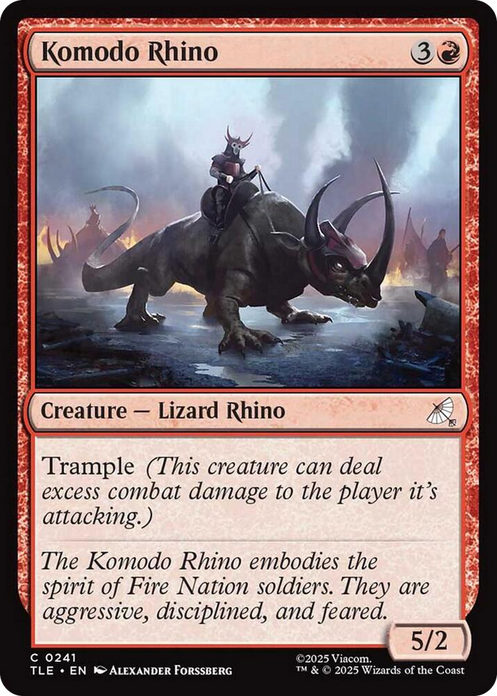 Komodo Rhino (0241) #241 C - The Last Airbender: Eternal-Legal Pokemon card