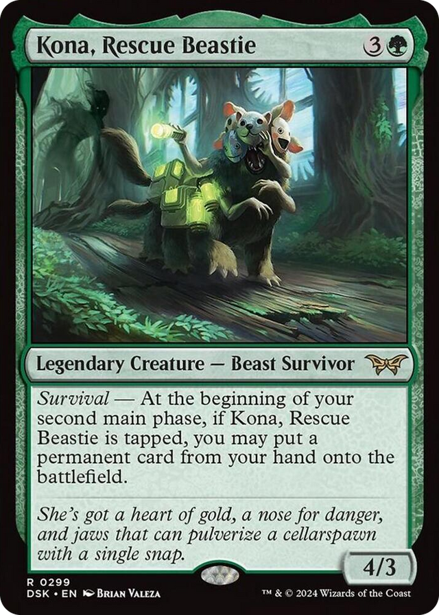 0299 Kona, Rescue Beastie (0299) R Duskmourn: House of Horror