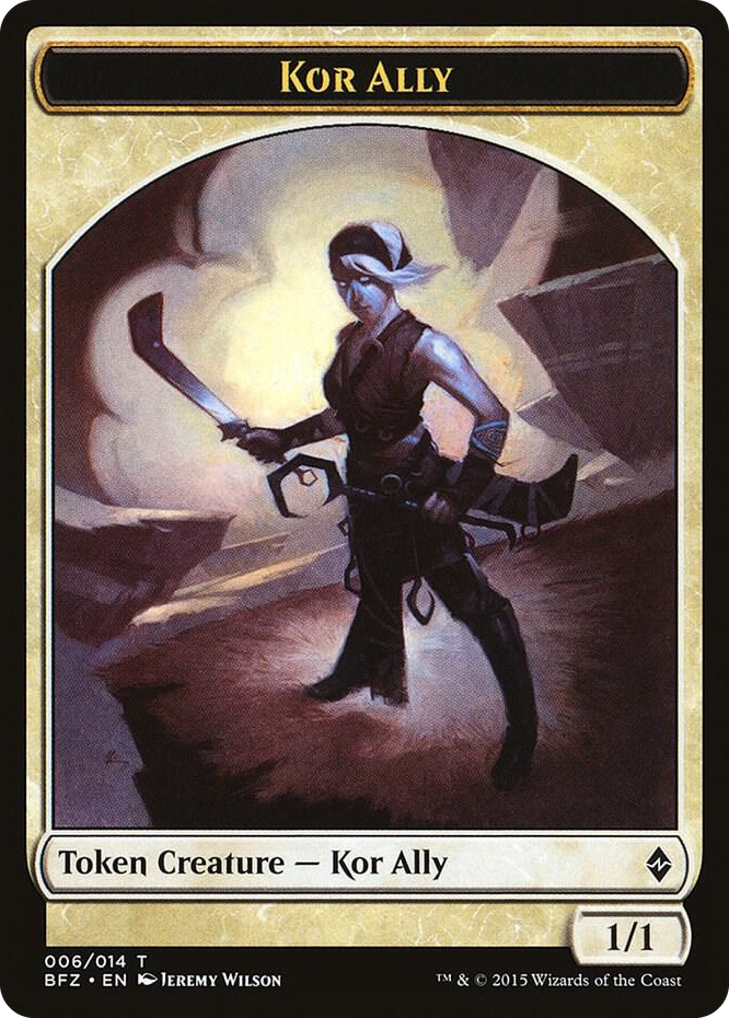 Kor Ally Token #6 T - Battle for Zendikar Pokemon card