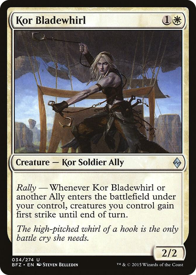 Kor Bladewhirl #34 U - Battle for Zendikar Pokemon card